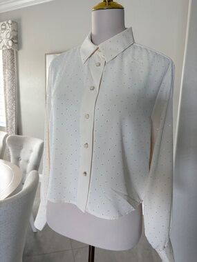 NWT Velvet Heart Cream Blouse